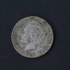Monedas de España: MONEDA. 1 PESETA PLATA. ALFONSO XIII 1893 (*----) BC. FALTA LIMPIAR.