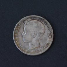Monedas de España: MONEDA. 1 PESETA PLATA. ALFONSO XIII 1896 (*----) BC. FALTA LIMPIAR.