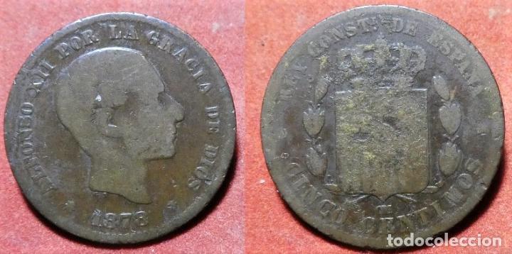 Monedas de Espa&ntilde;a: MONEDA DE ALFONSO XII 5 CENTIMOS 1878 - Foto 1