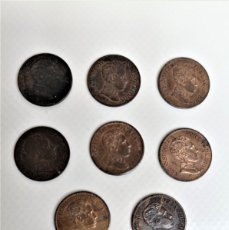 Monedas de España: LOTE 8 MONEDAS 1 CÉNTIMO DE 1906 ESTRELLA VISIBLE. Lote 376170064