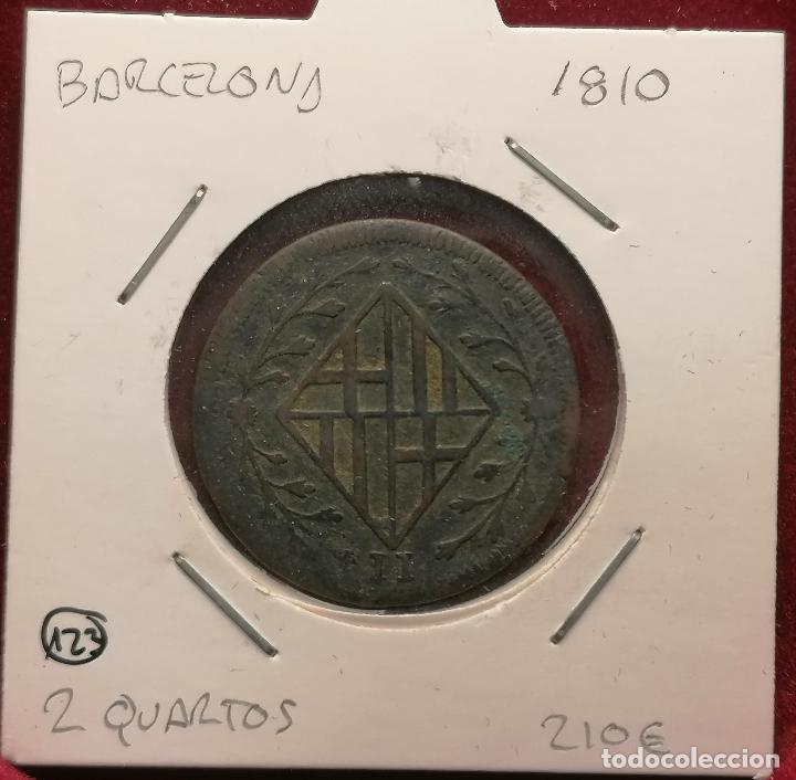 Monedas de Espa&ntilde;a: 2 CUARTO BARCELONA 1810 - Foto 3