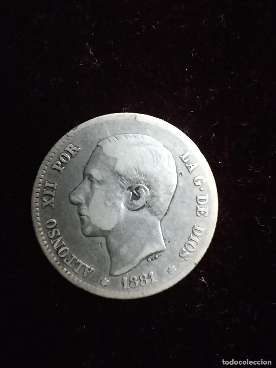 Monedas de Espa&ntilde;a: Moneda de 1 peseta de 1881 - Foto 2