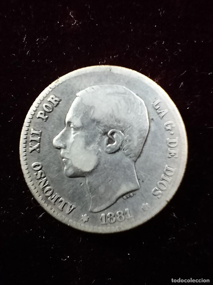 Monedas de Espa&ntilde;a: Moneda de 1 peseta de 1881 - Foto 3