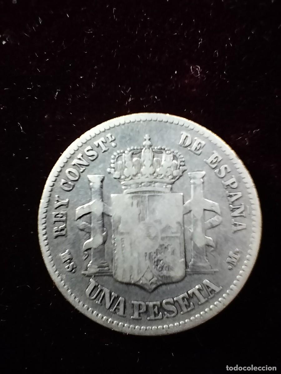 Monedas de Espa&ntilde;a: Moneda de 1 peseta de 1881 - Foto 4