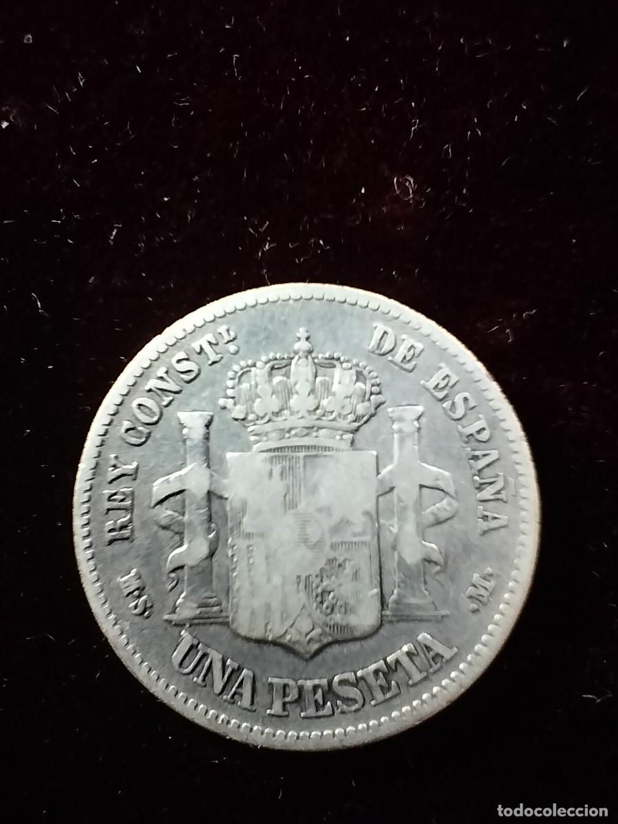 Monedas de Espa&ntilde;a: Moneda de 1 peseta de 1881 - Foto 5
