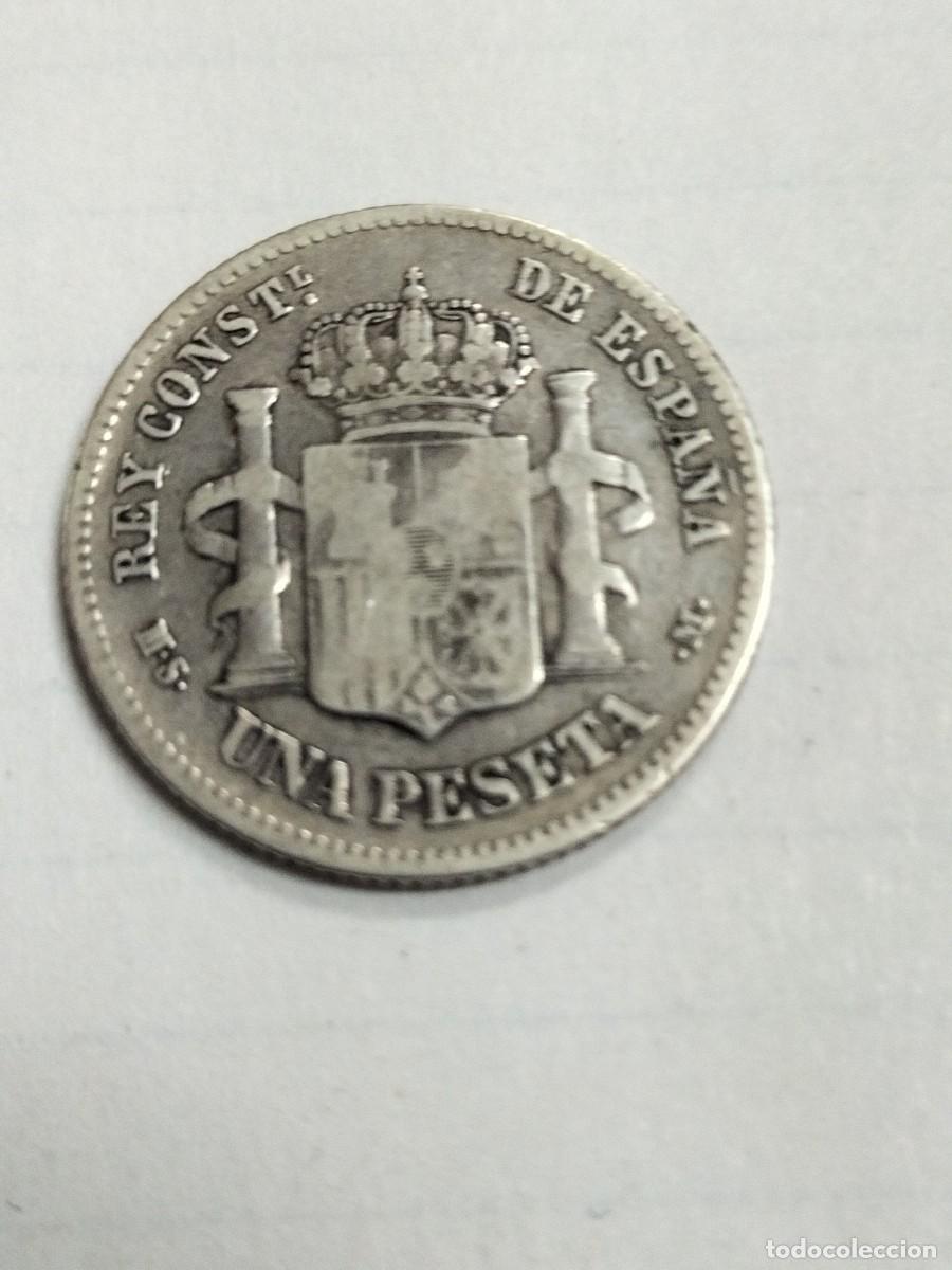 Monedas de Espa&ntilde;a: Moneda de 1 peseta de 1881 - Foto 7