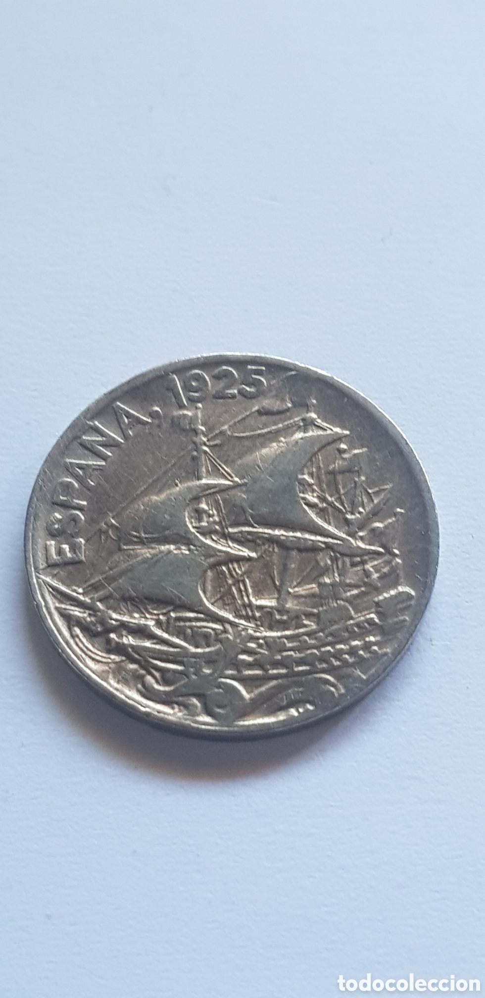 Monedas de Espa&ntilde;a: 25 C&eacute;ntimos 1925 MBC++ - Foto 2