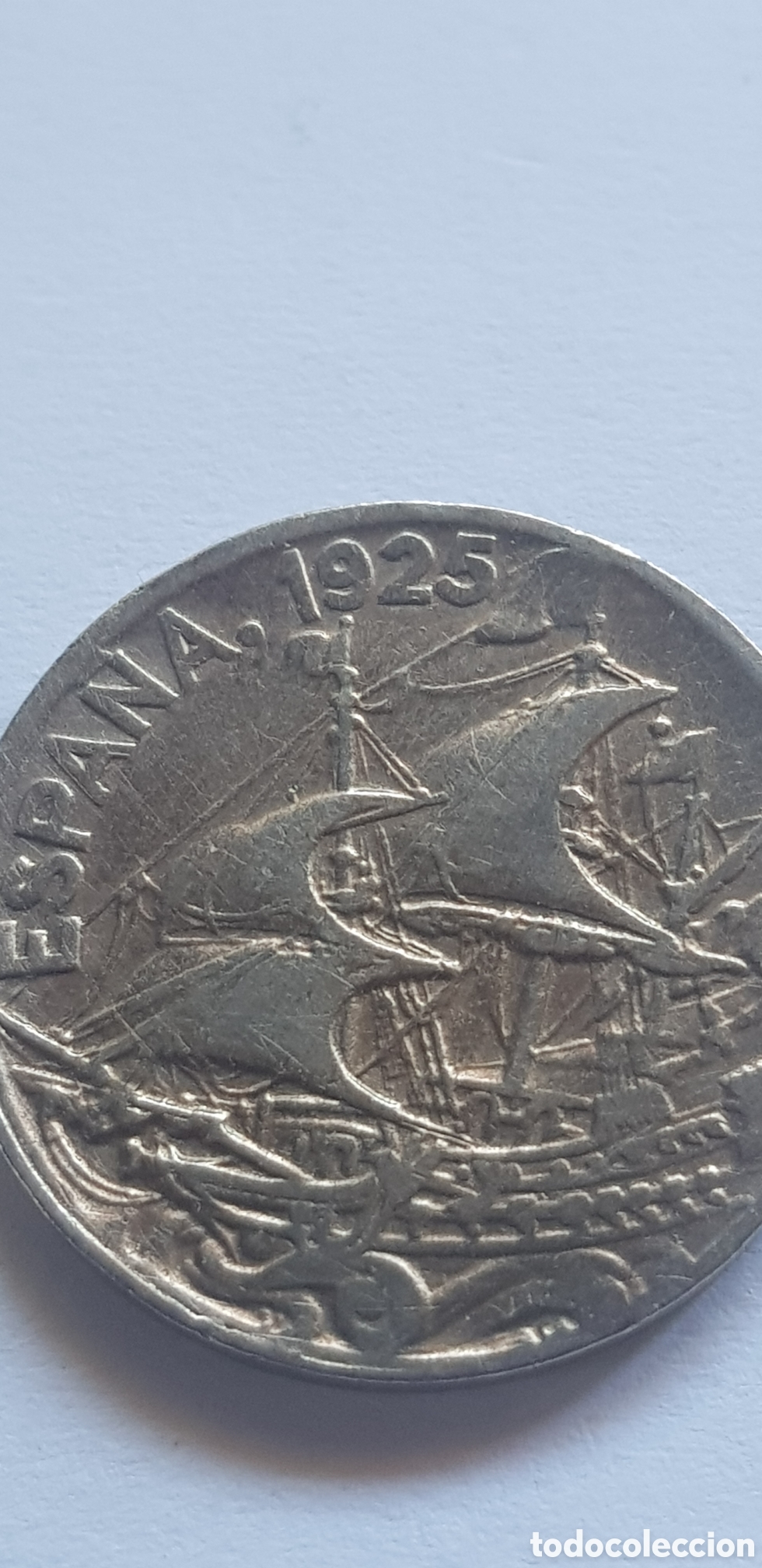Monedas de Espa&ntilde;a: 25 C&eacute;ntimos 1925 MBC++ - Foto 3
