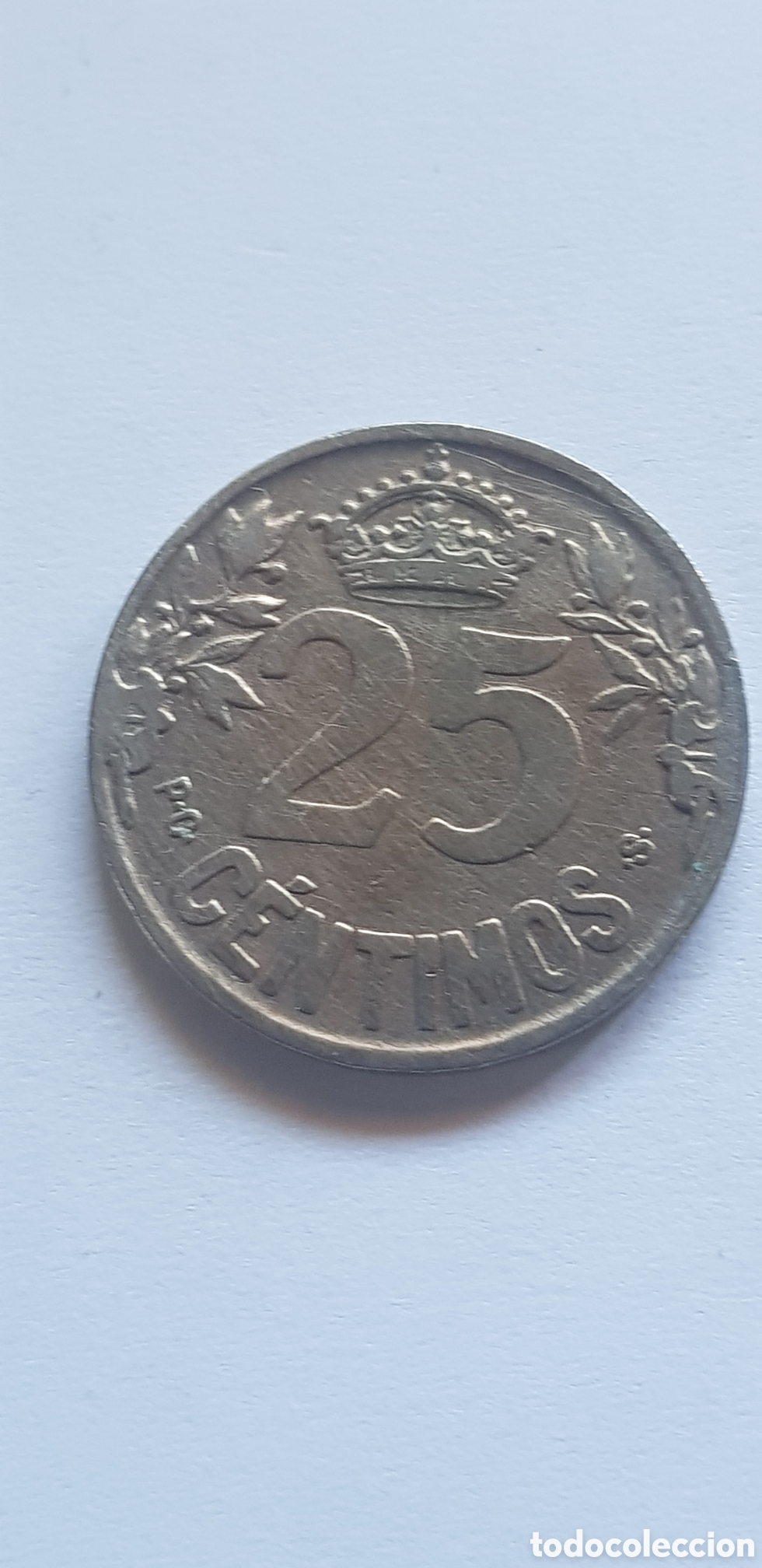 Monedas de Espa&ntilde;a: 25 C&eacute;ntimos 1925 MBC++ - Foto 4
