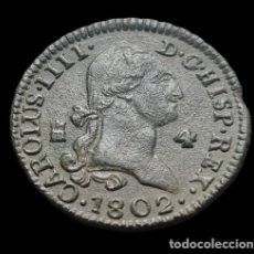 Monedas de España: CARLOS IV SEGOVIA 4 MARAVEDIS 1802. MUY BONITA. Lote 377997929