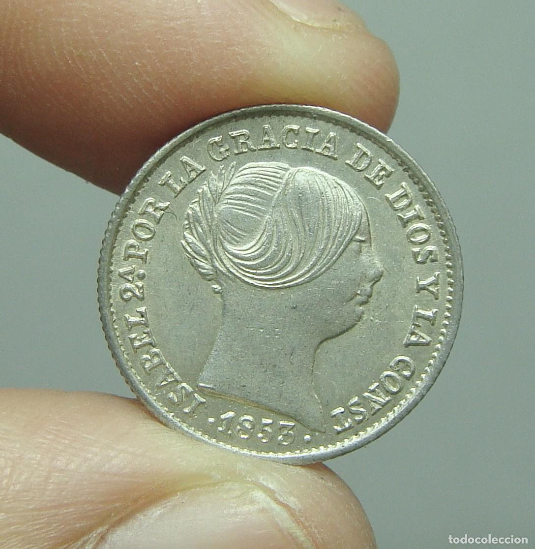 Monedas de Espa&ntilde;a: 1 Real. Plata. Isabel II. 1853. SC - Foto 1