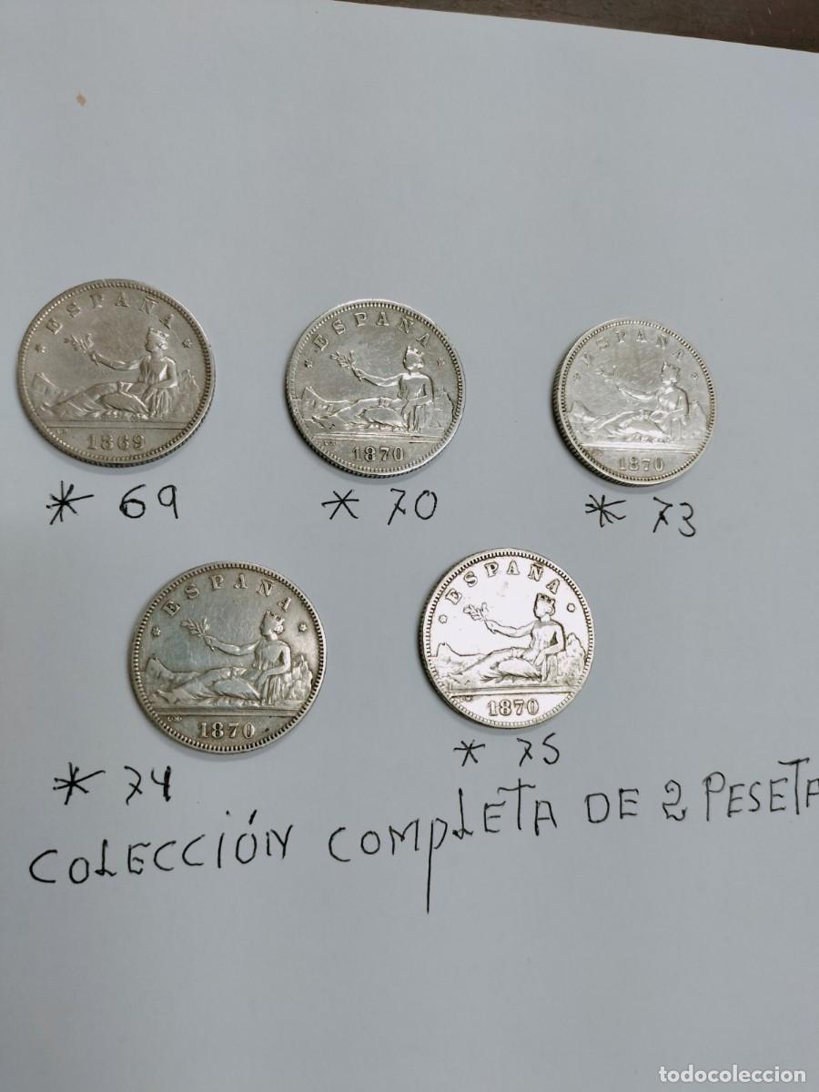 Monedas de Espa&ntilde;a: 5 monedas de 2 peseta de la Republica - Foto 1