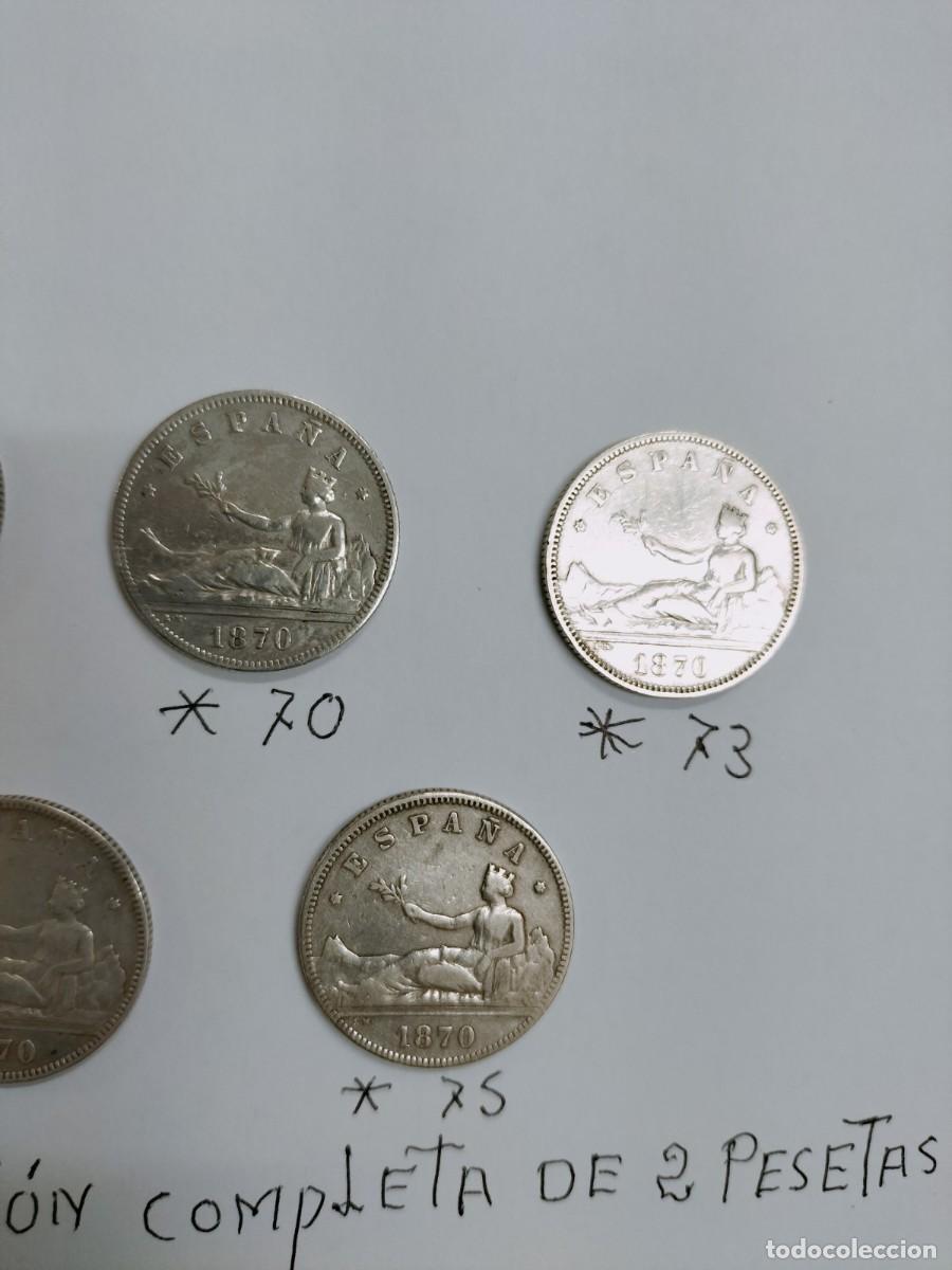 Monedas de Espa&ntilde;a: 5 monedas de 2 peseta de la Republica - Foto 3