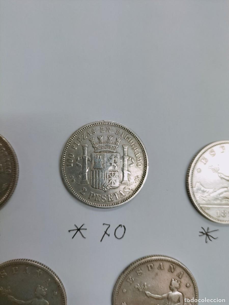 Monedas de Espa&ntilde;a: 5 monedas de 2 peseta de la Republica - Foto 11