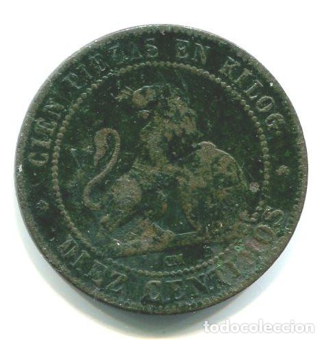 Monedas de Espa&ntilde;a: Espa&ntilde;a. Gobierno Provisional. Moneda de 10 c&eacute;ntimos de 1870 - Foto 1