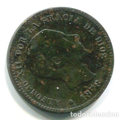 Monedas de Espa&ntilde;a: Espa&ntilde;a. Alfonso XII. Moneda de 5 c&eacute;ntimos de 1878 - Foto 1