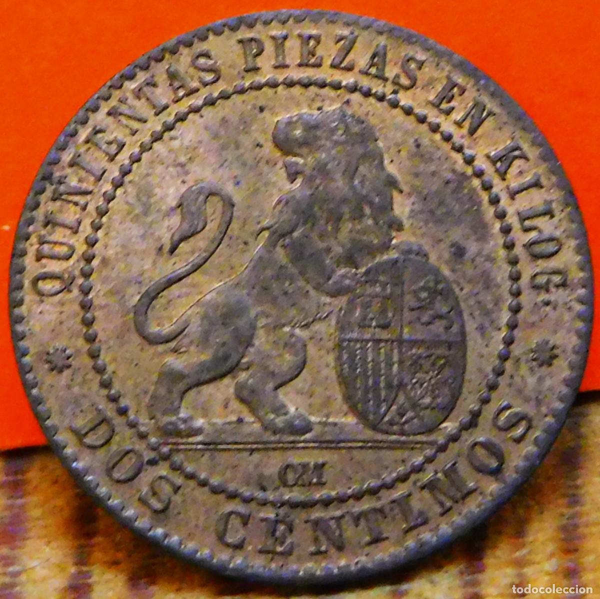 Monedas de Espa&ntilde;a: ESPA&Ntilde;A, 2 C&Eacute;NTIMOS, 1870. PRIMERA REP. B.UNC. (2080) - Foto 2