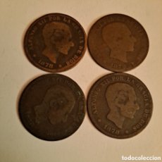 Monedas de España: LOTE DE 4 MONEDAS DE 5 CMS ALFONSO XII, AÑO 1878. Lote 382464519