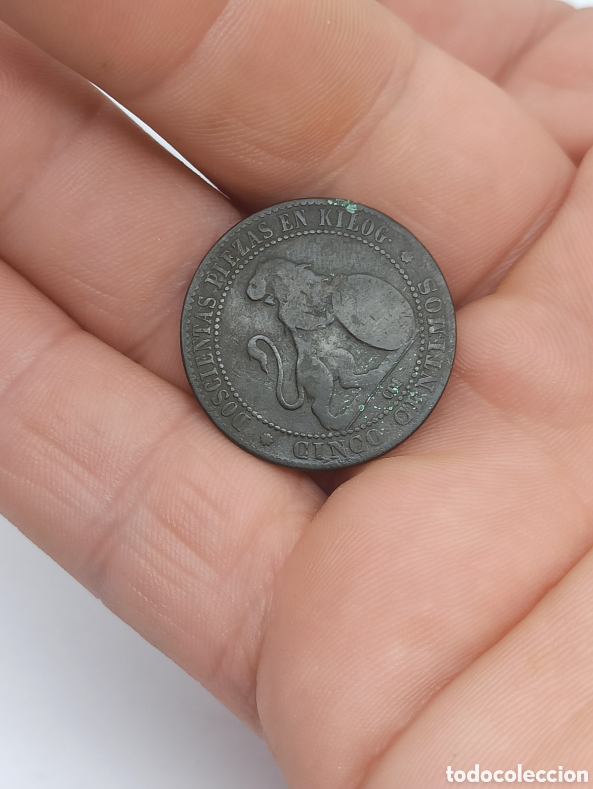Monedas de Espa&ntilde;a: Moneda 5 c&eacute;ntimos 1870 Gobierno Provisional - Foto 1
