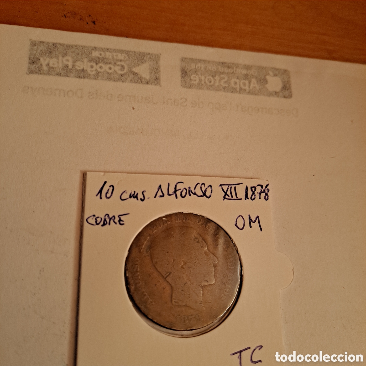 Monedas de Espa&ntilde;a: 10 cms ALFONSO XII, OM, 1878 - Foto 1