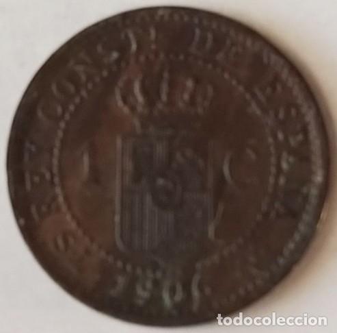 Monedas de Espa&ntilde;a: 1 C&Eacute;NTIMO 1906 - SL V - ALFONSO XIII - Foto 2