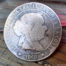 Monedas de España: ESPAÑA, ISABEL II AÑO1868, 5 CÉNTIMOS DE ESCUDO