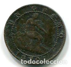 Monedas de Espa&ntilde;a: Espa&ntilde;a, Gobierno Provisional. Un c&eacute;ntimo de 1870 - Foto 2