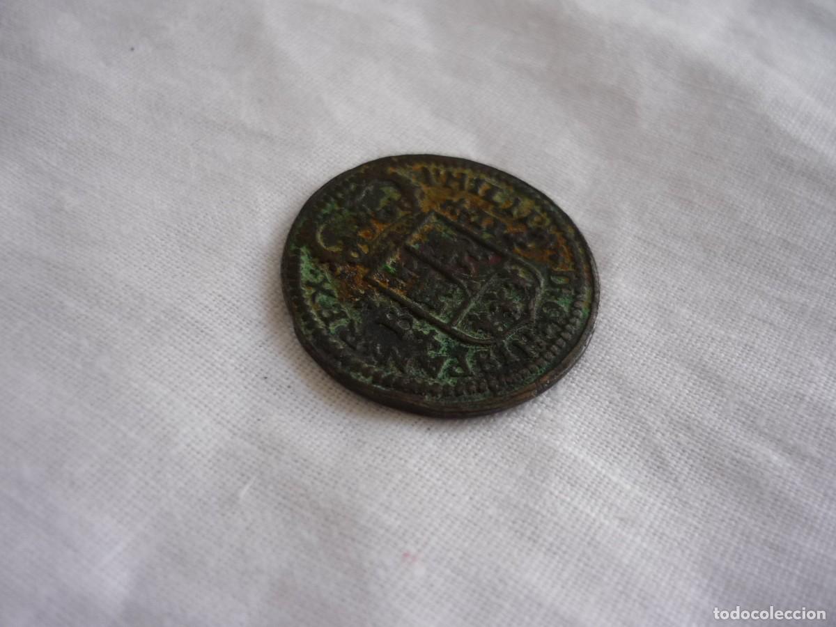 Monedas de Espa&ntilde;a: Moneda Felipe V, dos 2 maravedies 1720 - Foto 6