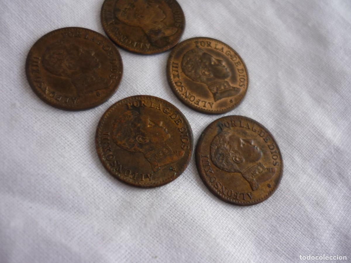 Monedas de Espa&ntilde;a: 5 monedas Alfonso XIII 1 c&eacute;ntimo 1906 - Foto 5