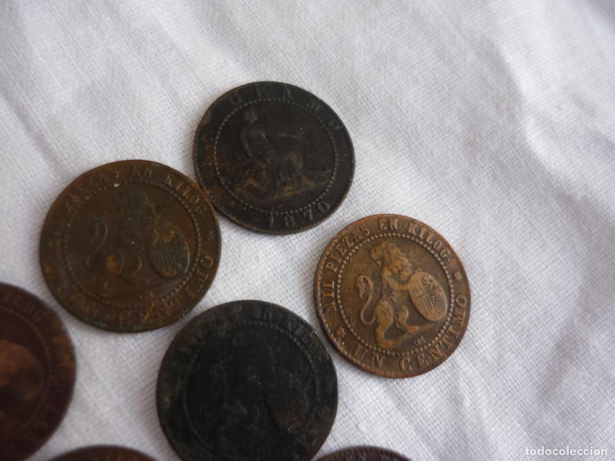 Monedas de Espa&ntilde;a: 7 monedas Gobierno Provisional, Primera Rep&uacute;blica, 1 c&eacute;ntimo - Foto 8