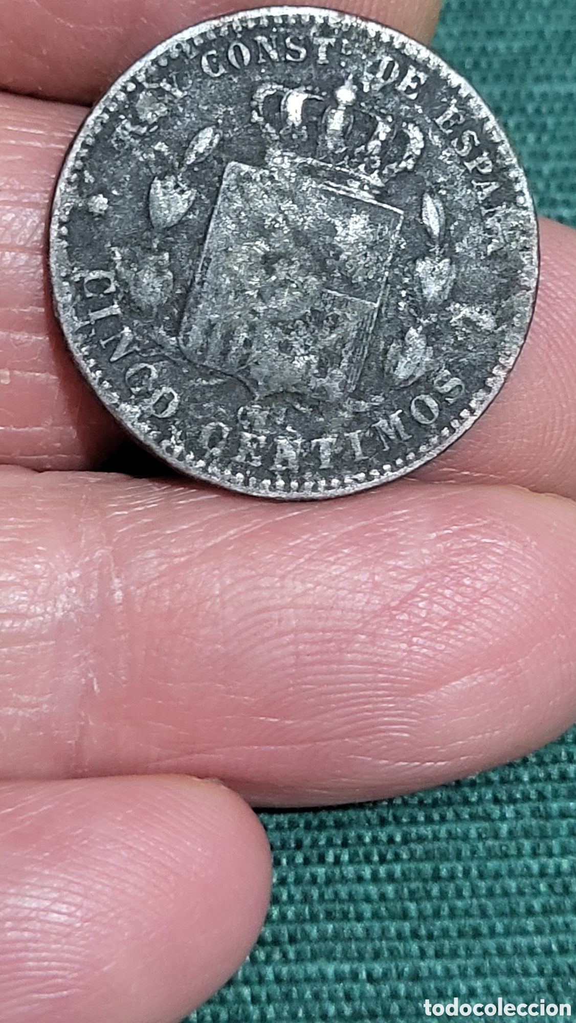 Monedas de Espa&ntilde;a: Moneda 5 centimos 1879 Alfonso Xll - Foto 2