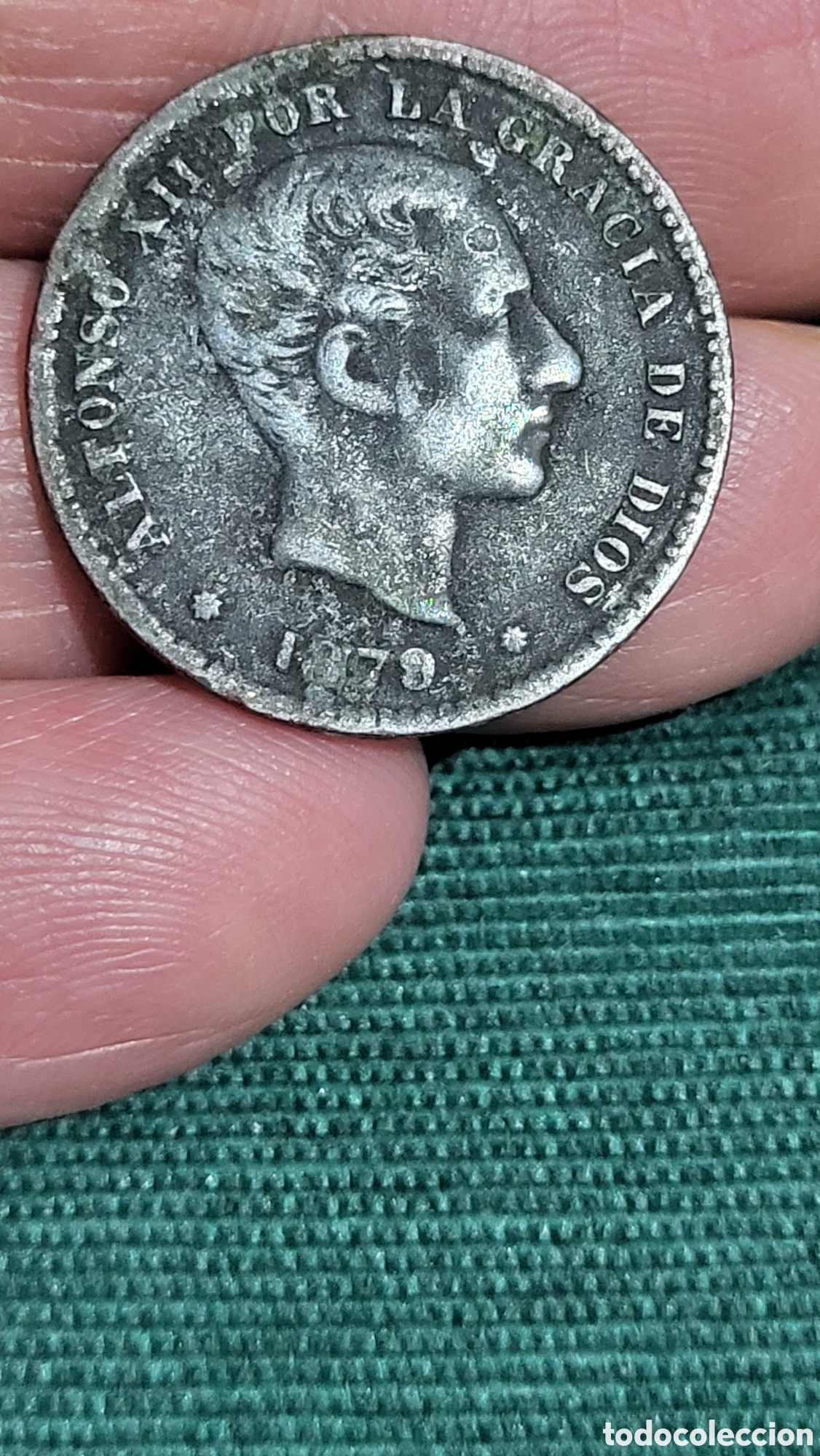 Monedas de Espa&ntilde;a: Moneda 5 centimos 1879 Alfonso Xll - Foto 1