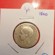 Monedas de España: PLATA ,MONEDA 1 PESETA, 1900, ESPAÑA, BC, ESTRELLAS NO VISIBLES,. Lote 386618484