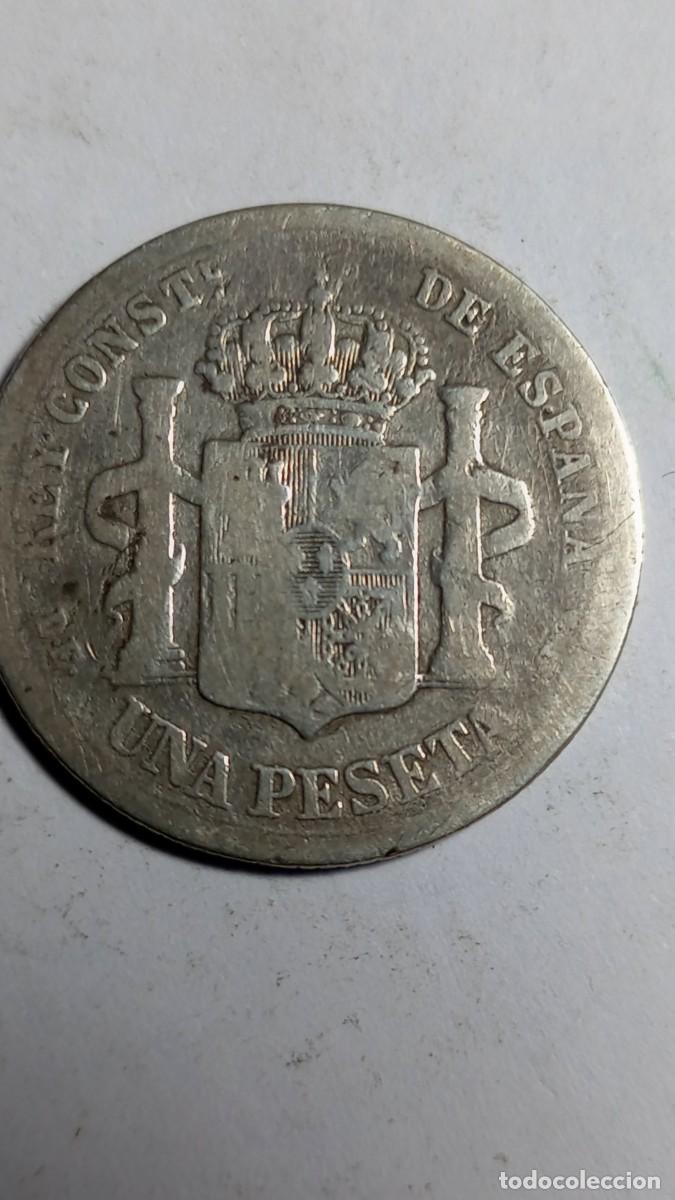 Monedas de Espa&ntilde;a: ALFONSO XII - 1 PESETA 1876 - Foto 2