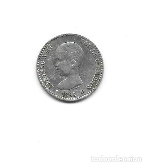 Monedas de Espa&ntilde;a: ALFONSO XIII- 50 CENTIMOS- 1892*9-2 PGM - Foto 1