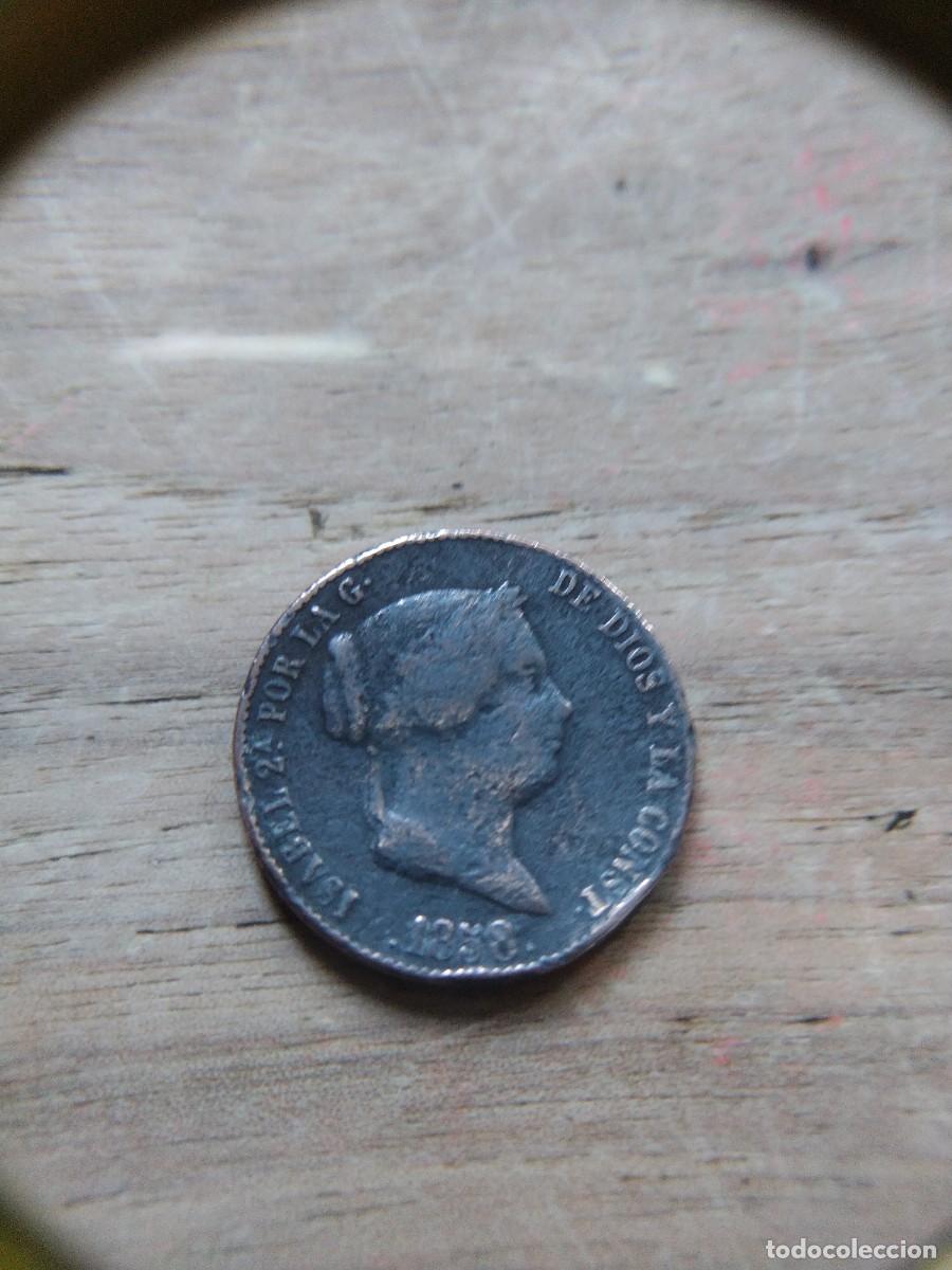 Monedas de Espa&ntilde;a: Moneda Isabel II 25 cent.1857 - Foto 2