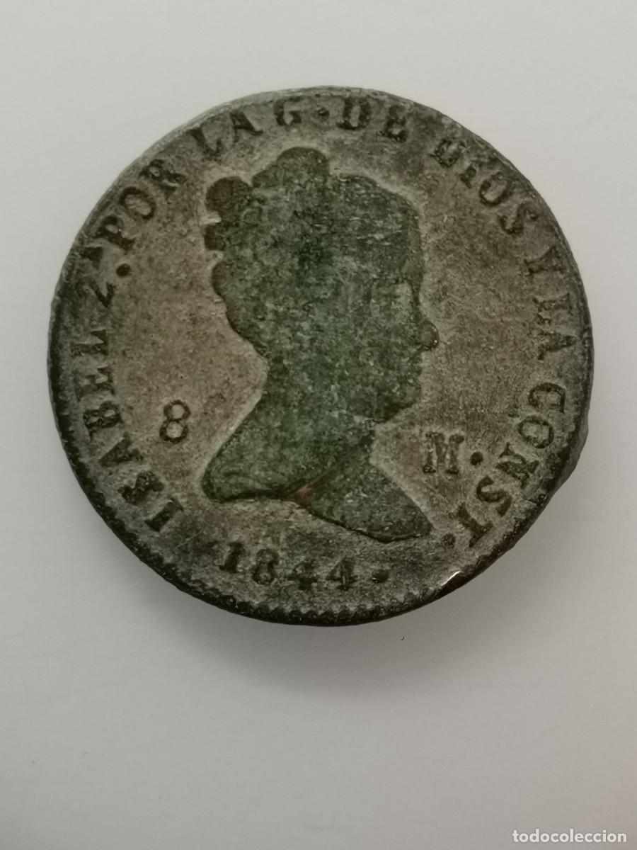 Monedas de Espa&ntilde;a: Isabel II 8 Maraved&iacute;s 1844 Segovia. - Foto 3
