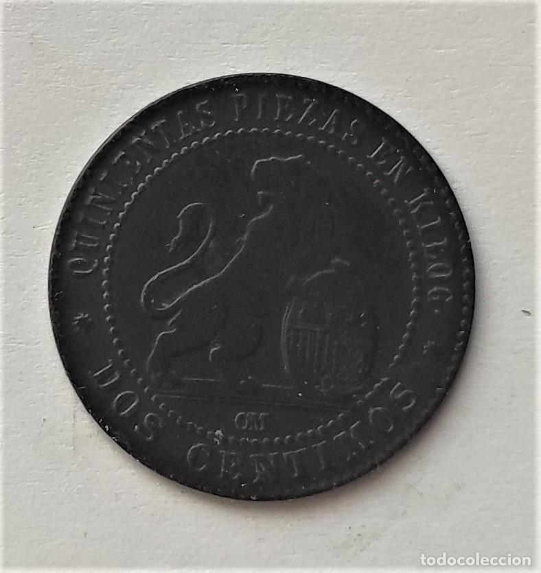 Monedas de Espa&ntilde;a: 2 gramos ( c&eacute;ntimos) de Espa&ntilde;a del 1870 - Foto 2