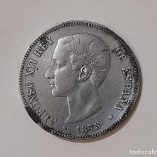 Monedas de España: MONEDA DE PLATA - 5 PESETAS ALFONSO XII ESPAÑA 1875 *75 - CON ERROR. Lote 388650089