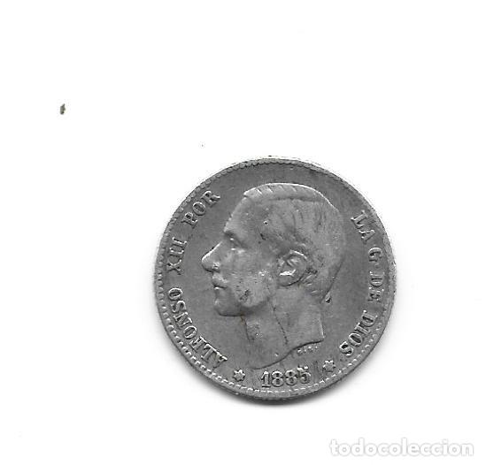 Monedas de Espa&ntilde;a: ALFONSO XII- 1 PESETA- 1885-MSM - Foto 1