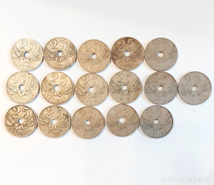Monedas de Espa&ntilde;a: 16 MONEDAS DE 25 CENTIMOS - ESPA&Ntilde;A A&Ntilde;O 1927. - Foto 1
