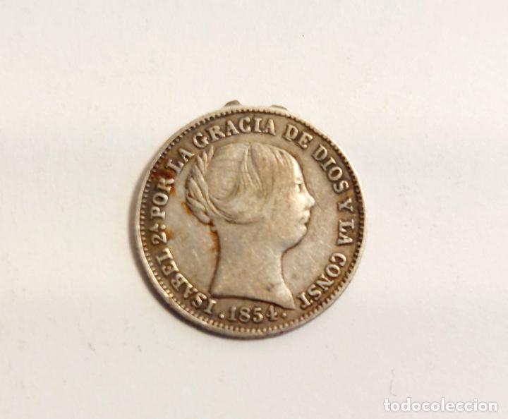 Monedas de Espa&ntilde;a: 1 REAL MONEDA DE PLATA ISABEL II A&Ntilde;O 1854. - Foto 2