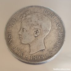 Monedas de España: 5 PESETAS DURO DE PLATA ALFONSO XIII 1898 *98 POSIBLE FALSA DE ÉPOCA