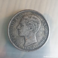 Monedas de España: 5 PESETAS DURO DE PLATA ALFONSO XII 1881 SGV POSIBLE FALSA DE ÉPOCA