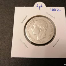 Monedas de España: PLATA ,MONEDA 2 PESETAS, 1882, ESPAÑA, BC+, ESTRELLAS NO VISIBLES, 10 GR. Lote 389577144