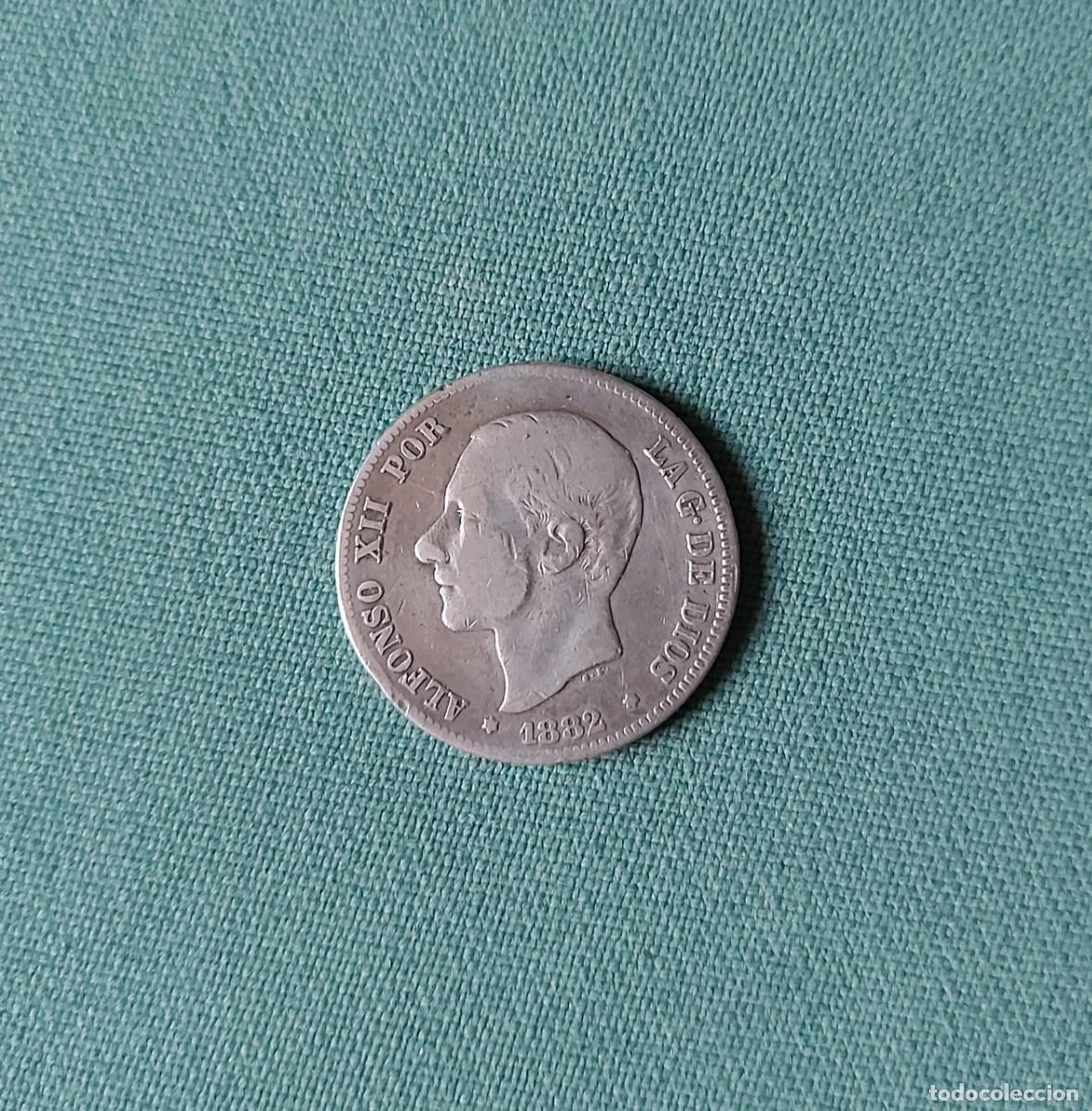 Monedas de Espa&ntilde;a: Moneda de 2 pesetas, 1882 Alfonso XII - Foto 1