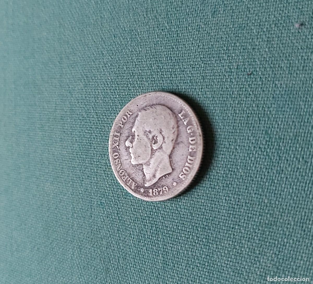 Monedas de Espa&ntilde;a: Moneda de 2 pesetas, 1879 Alfonso XII - Foto 1