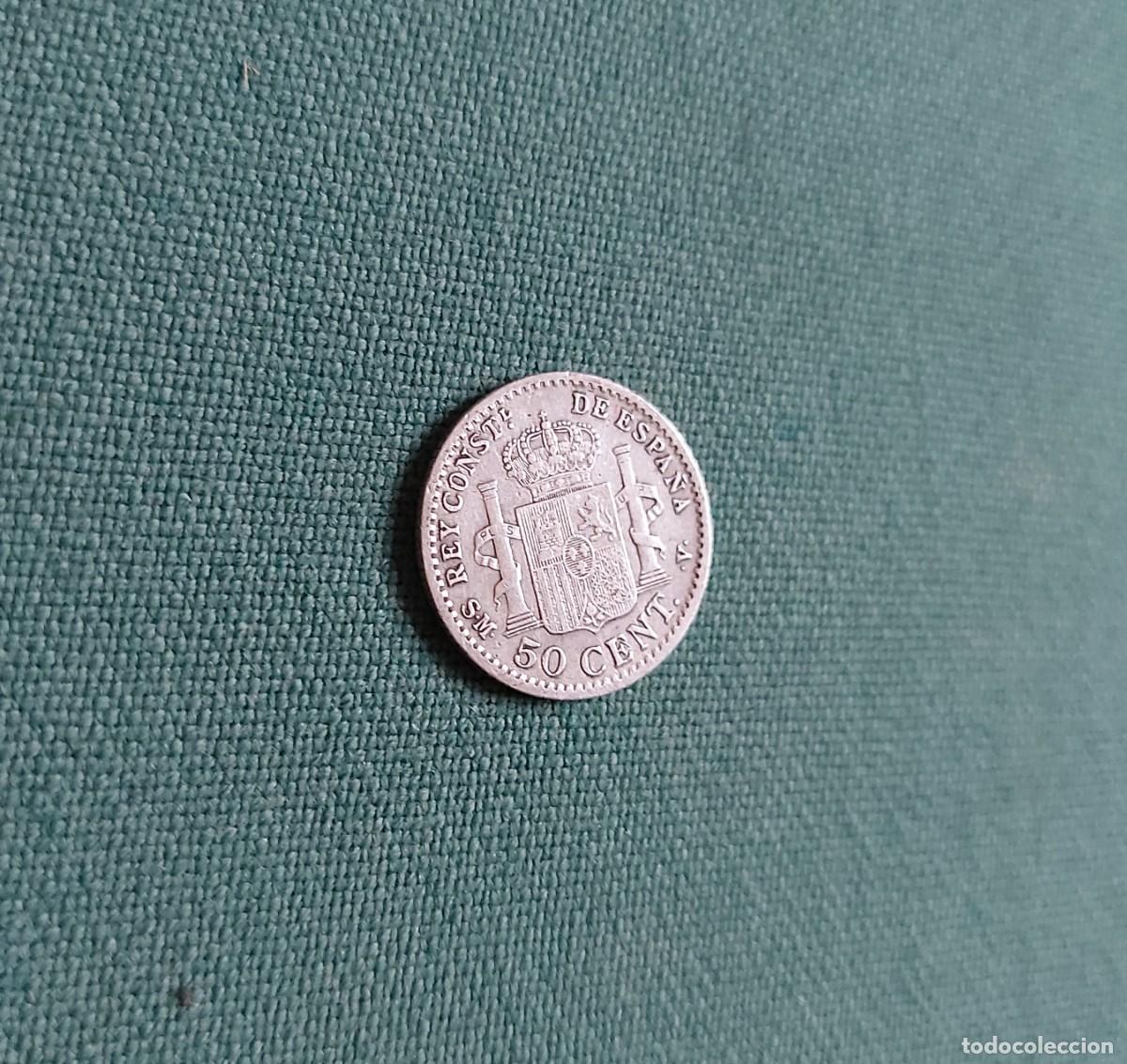 Monedas de Espa&ntilde;a: Moneda de 50 cent / c&eacute;ntimos, 1904 Alfonso XIII - Foto 2