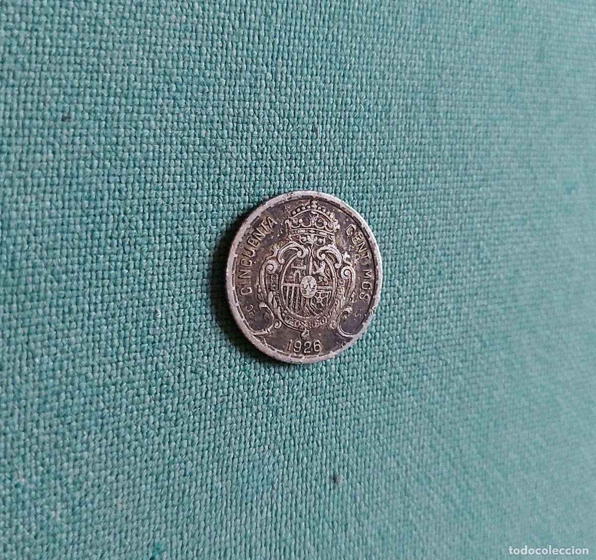 Monedas de Espa&ntilde;a: Moneda de 50 c&eacute;ntimos, 1926 Alfonso XIII - Foto 2