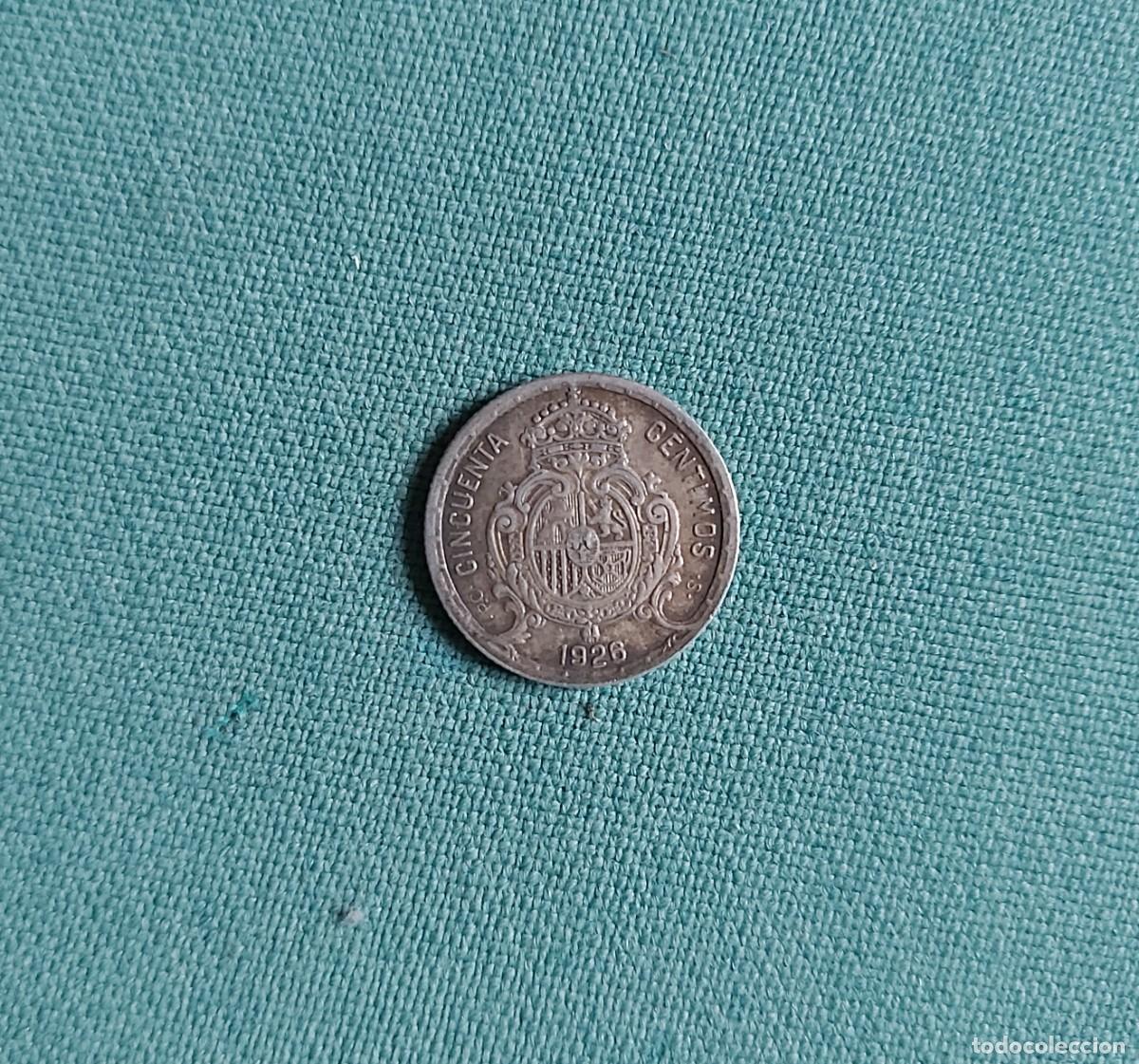 Monedas de Espa&ntilde;a: Moneda de 50 c&eacute;ntimos, 1926 Alfonso XIII - Foto 2